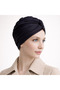 Burgu Ready-Made Bonnet Hijab Black - Ready-Made Bonnet Shawl Scarf - 2