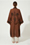 Petra 100% Muslin Turkish Kimono Robe- Lightweight Cover-Up- Hand Stone-Printed - 4