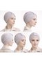 Ready-Made Bonnet Hijab with Bridge Design in Gray - Ready-Made Bonnet Shawl Scarf - 5
