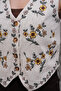 Floral Patterned Buttoned V-Neck Vintage Vest - 7