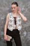 Floral Patterned Buttoned V-Neck Vintage Vest - 3