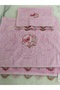 Hand Work Needlework Embroidery Towel Suit with Maternal Girl (50X90 cm + 30X50 cm 2 Edges Embroidered) - 8