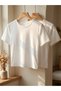 Women's Unprinted Basic 2-Piece Fitted Baby Tee Combed Cotton Crop T-Shirt - Set of 2 - 3