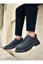 BA0245 Black Smart Elastic Lace High Black Sole Casual Men's Shoes - 5