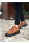 Ba0245 Tan Suede Smart Rubber Laces High Black Sole Casual Men's Shoes - 2