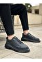 BA0245 Black Smart Elastic Lace High Black Sole Casual Men's Shoes