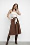 Women's Tie Detailed Long Skirt - 2