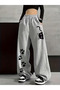 Unisex Cute Cat Baggy Cut Wide Leg Sweatpants