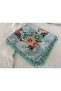 Handmade Patterned Hand Embroidered Cheesecloth with Ring Beads on the Writing Edge Yemeni, Scarf, 4 Sides Embroidered - 3