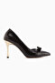 Henny Black Bow Detailed Thin Heeled Women's Shoes - 3