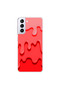 Galaxy S21+ Compatible Transparent Case Transparent Cream 4 Designs - 5