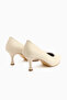 Kiara Genuine Leather Beige Women's Heeled Shoes Stiletto - 5
