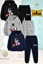 3-Piece Children's Unisex Astronaut Shuttle Printed Hooded Tracksuit Set