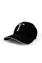 Black Cap Brim Style With 3D Embroidery White Logo - UNISEX - 3