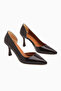 Flory Brown Patent Leather Women's Heeled Shoes Stiletto - 3
