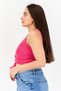 Women V Neck Sleeveless Knitted Tank Top, Pink - 2
