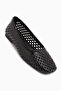 Elisa Black Laser Cut Blunt Toe Summer Ballerinas