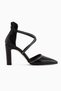 Neyla Black Studded Detailed Cross-Strapped Pointed Toe Women's Heeled Shoes - 3