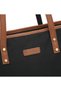 Smart Bags Dark Gray Women's Shoulder Bag Large Size Canvas Fabric with Genuine Leather Detail - 7