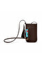Faux Leather Phone Bag – Gold Lock, Long Strap Women's Shoulder & Crossbody Bag - 4