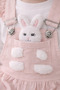 Oryeda 307-02-26 Baby Girl Rabbit Detailed Salopet Dress & Long Sleeve Bodysuit Set - 7