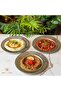 18 cm 3 Pcs 430 Quality Chrome Steel Round Serving Plate - Stylish Presentation Plate for Salad, Appetizers, Meatballs - 5