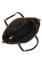 Smart Bags Camel Women's Shoulder Bag Large Size Canvas Fabric with Genuine Leather Detail - 6