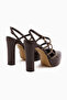 Milea Brown Staple Detailed Women's Platform Heeled Shoes - 5