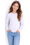 Boys/Girls Round Neck Plain White Color Long Sleeve T-Shirt - 2