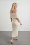 Madonna Collar Maxi Moy Knitwear Dress Av4072 - 6