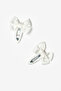 White Double Bow Girls' Snap Buckle - 2