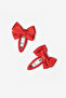 Red Double Bow Girls' Snap Buckle - 2