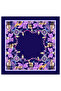 Purple Silky Rayon Scarf with Animal Figures 70X70 Square