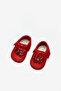 Baby Girl Leather Moccasins with Red Heart Figure