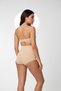 Beige 2 Pieces High Waist Laser Cut Slip Panties Invisible Non-Slip Silicone Skin Color Corset - 7