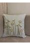 Beaded Punch Embroidered Linen Cushion Cover Set of 2 - 43X43 cm - 3