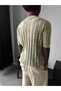 Vintage Look Crew Neck Knitwear Relaxed Fit Acid Wash Knitted T-Shirt - 3