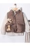 Baby Boy 3-Piece Set 9-24 Months Inflatable Vest 100% Cotton Sweatshirt Gabardine Pants - 4