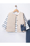 Baby Boy 3-Piece Set 9-24 Months Inflatable Vest 100% Cotton Sweatshirt Velvet Trousers - 4