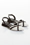 Colorful Linen Open Back 2 cm Heeled Shoes Full Fit