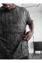 Vintage Look Crew Neck Knitwear Relaxed Fit Acid Wash Knitted T-Shirt - 2
