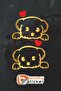 Side Mirror Sticker with Red Heart 13.5X11 - 2 Pieces - Right and Left Set - Vehicle Sticker