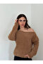 Soft Fuzzy Cozy Knitwear Sweater Women's Camel - 2