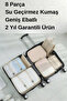 🏅   Premium 8-Piece Beige Color Travel Luggage Organizer - Suitcase Packing Set Storage Boxes, Pouches - 2 Year Warranty - 4