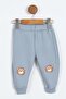 Baby Boy Seasonal Bear Embroidered Printed Standing Collar Top and Bottom Set 6-9-12-18-24 Months - 4