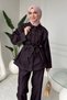 Comfortable Cut, Tie-Dye Detailed, Hijab-Friendly Women's Denim Suit 3154 – Special Series - 5