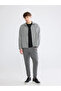 Gray Standard Fit Men's Jogger Sweatpants with Zipper Pockets - 5