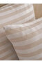 Beige Striped Pillowcase Set of 2 50X70 cm - 2