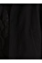 Black Standard Fit Shirt Collar Men's Coat - 3