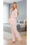 New Season Women's Powder Lace Buttoned Special Design 100% Cotton Maternity Pajama Set - 7